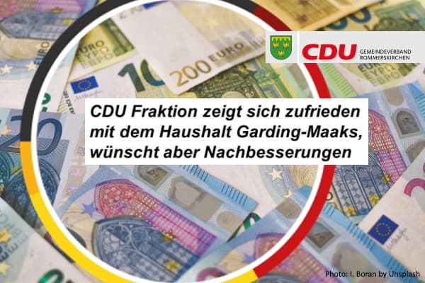 CDU stimmt dem Haushalt 2022 zu